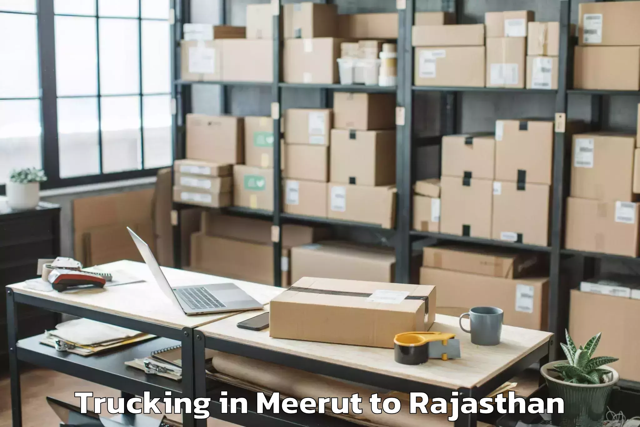 Easy Meerut to Kekri Trucking Booking